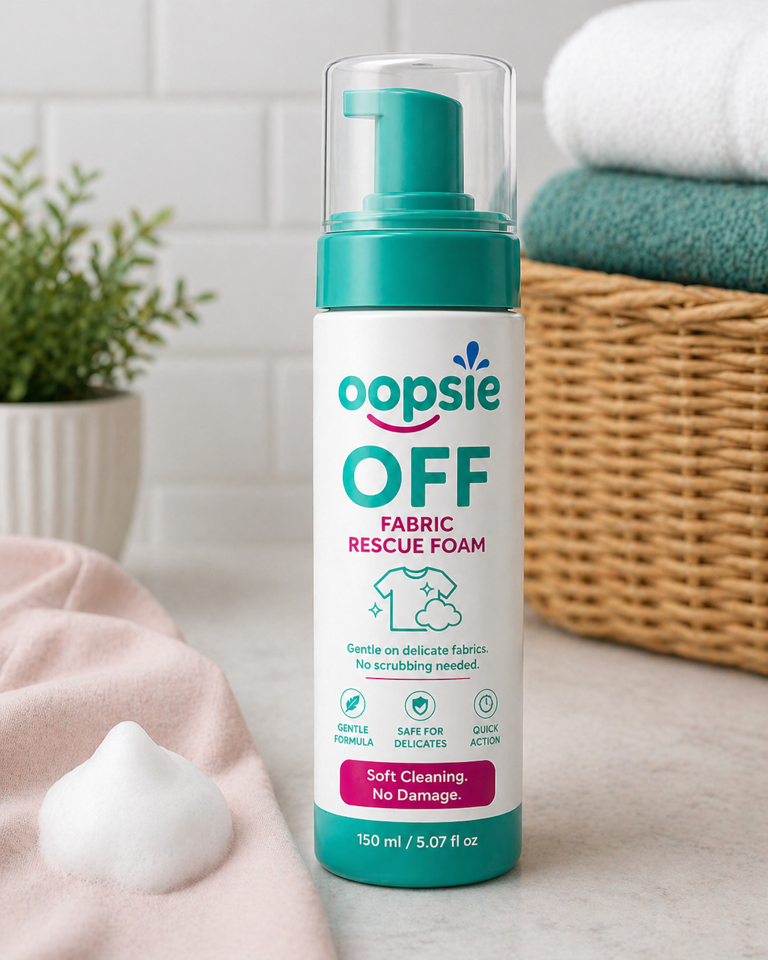 Oopsie Off – Gentle Fabric Cleaning Foam