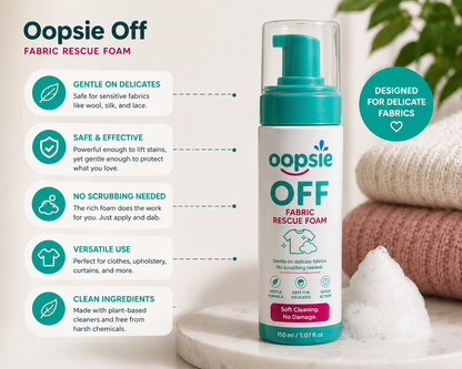 Oopsie Off – Gentle Fabric Cleaning Foam